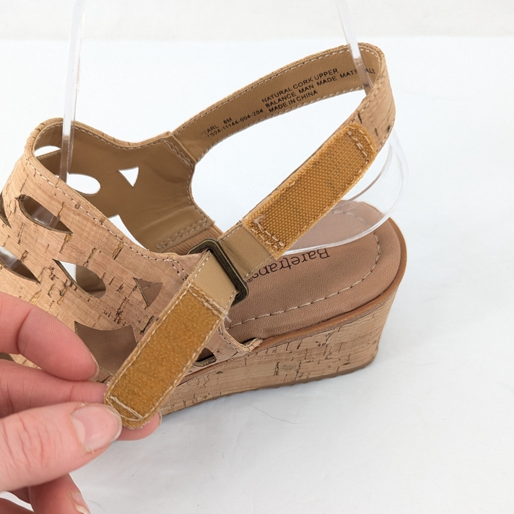 BareTraps Pearl Wedge Sandals Natural Cork Size 8 - Picture 6 of 9